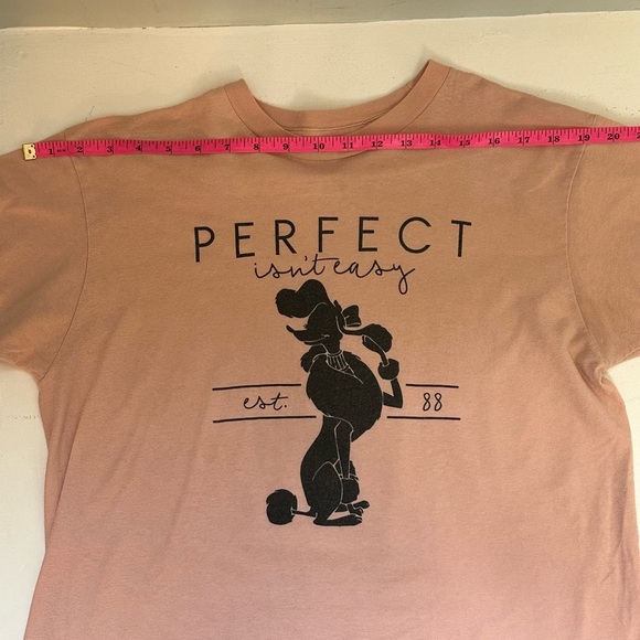 Disney's Oliver & Company Georgette Perfect Isn't Easy T-Shirt Size Medium Pink - Picture 4 of 6